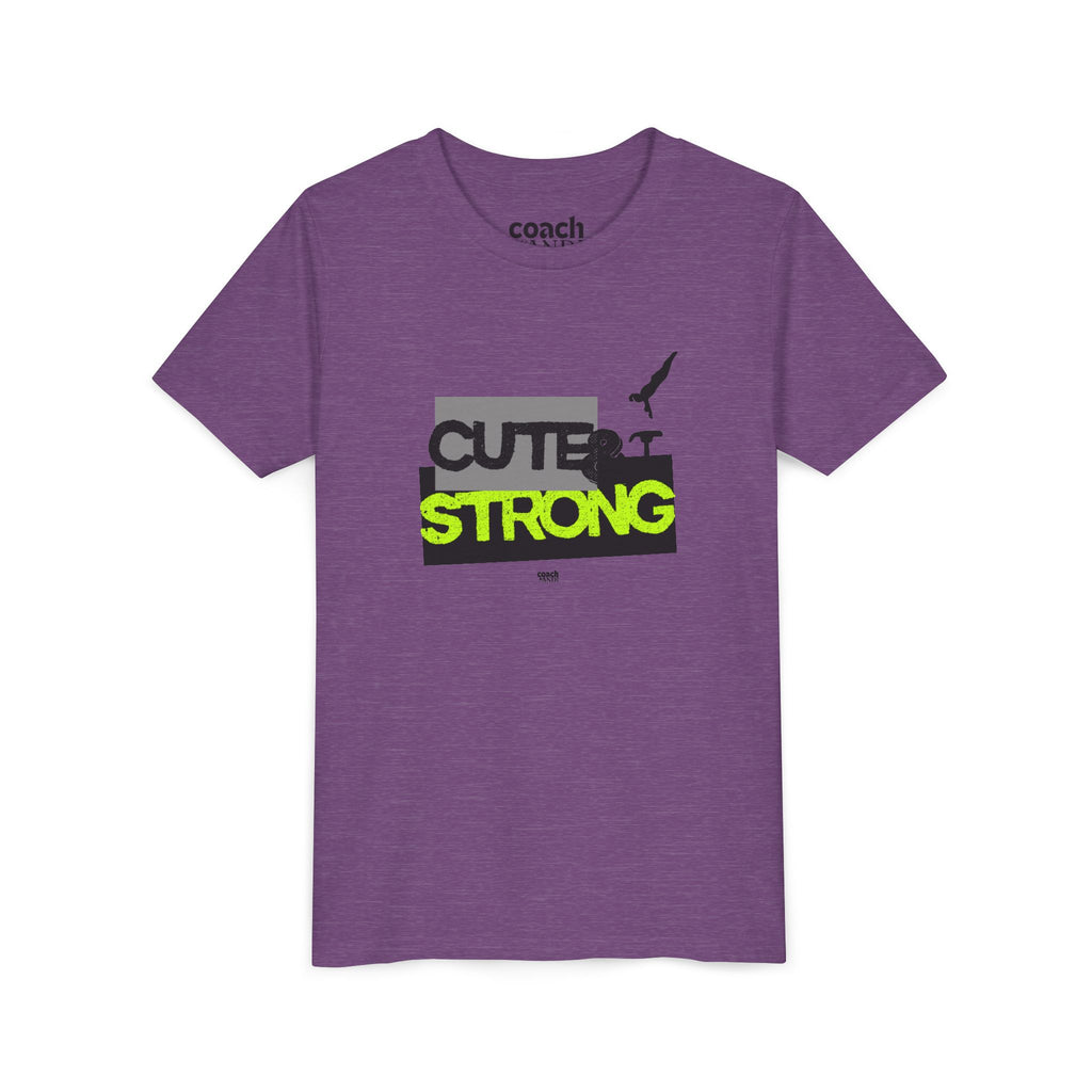 Cute & Strong Youth Short Sleeve Tee - Lime/Black