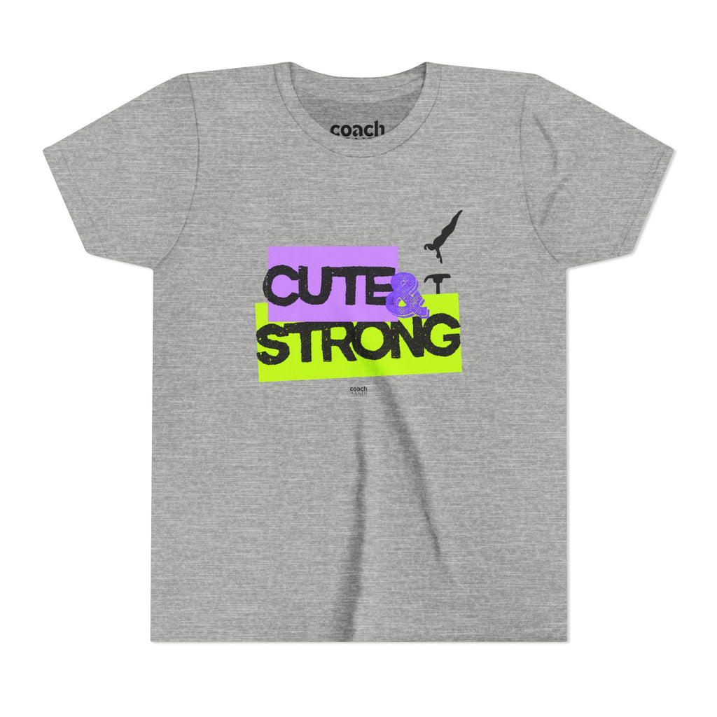 Cute & Strong Youth Short Sleeve Tee - Lavender/Lime
