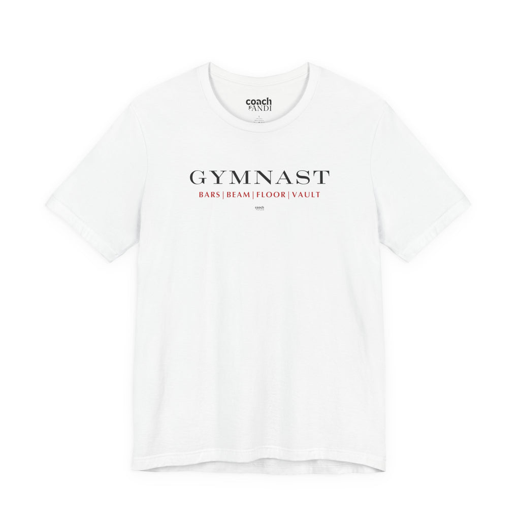 GYMNAST (Bars Beam Floor Vault) Tshirt - Red (Adult)