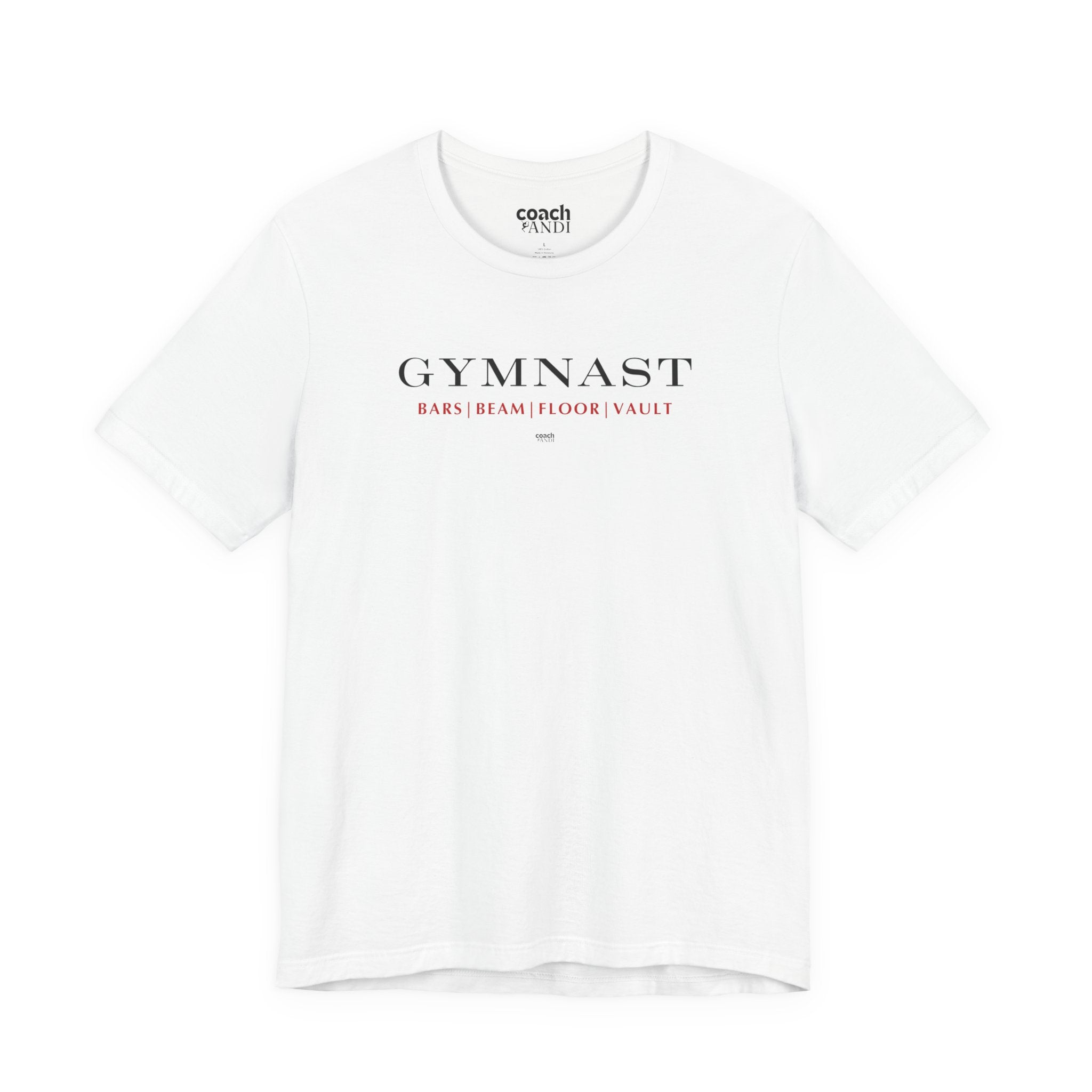 GYMNAST (Bars Beam Floor Vault) Tshirt - Red (Adult)