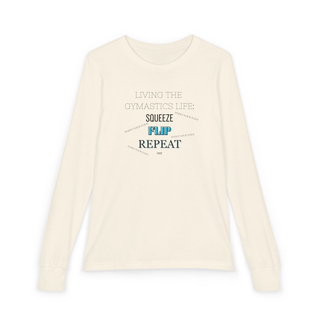 Squeeze Flip REPEAT Long Sleeve Shirt - Aqua (Youth)