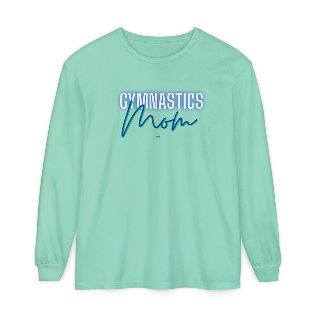 Glow Gym Mom Long Sleeve Shirt - Blue/Green (Adult)