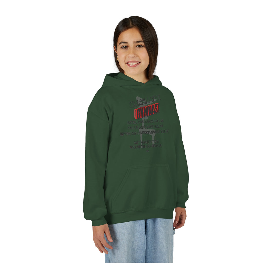 Things I learned as a Gymnast Hoodie - Red (Youth)