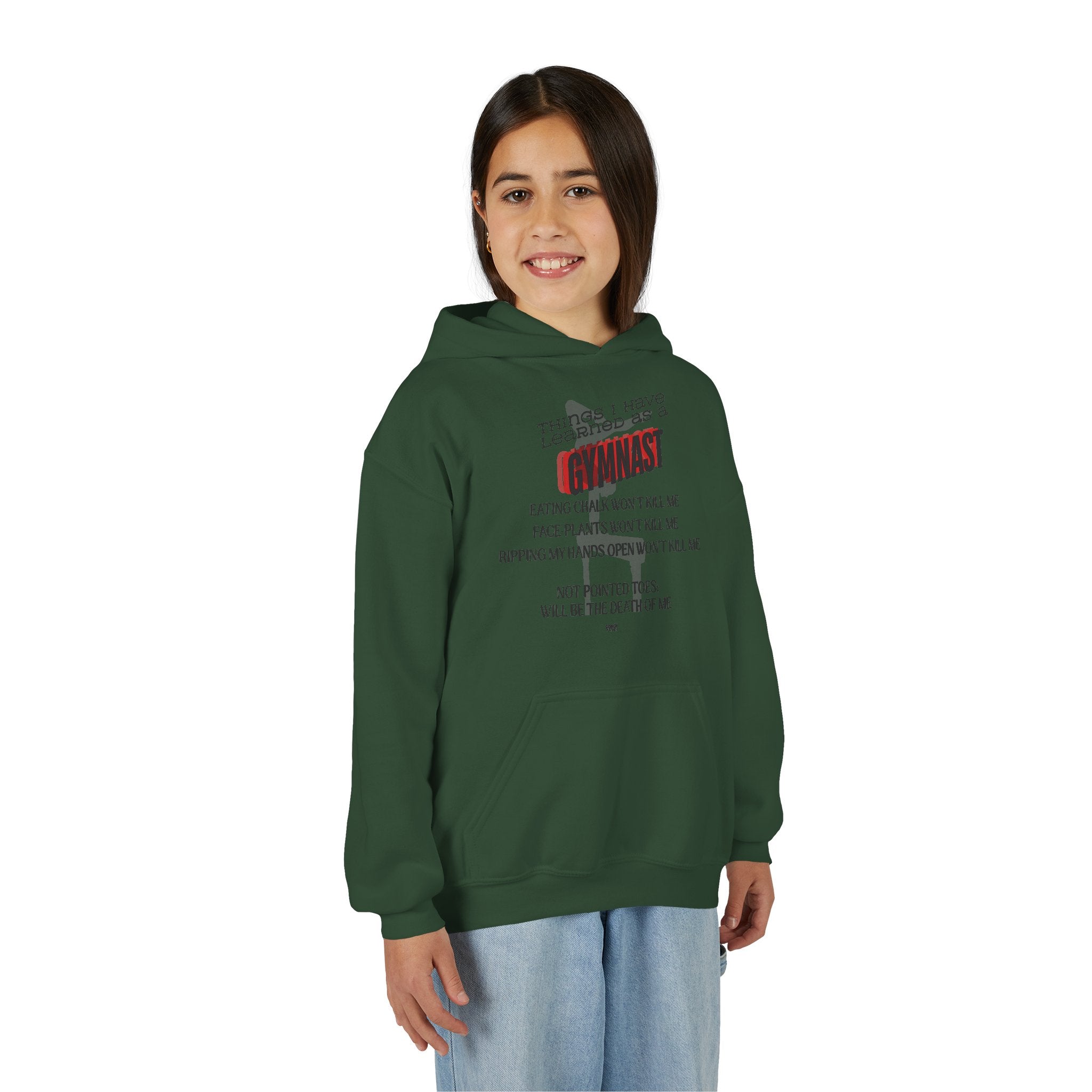 Things I learned as a Gymnast Hoodie - Red (Youth)