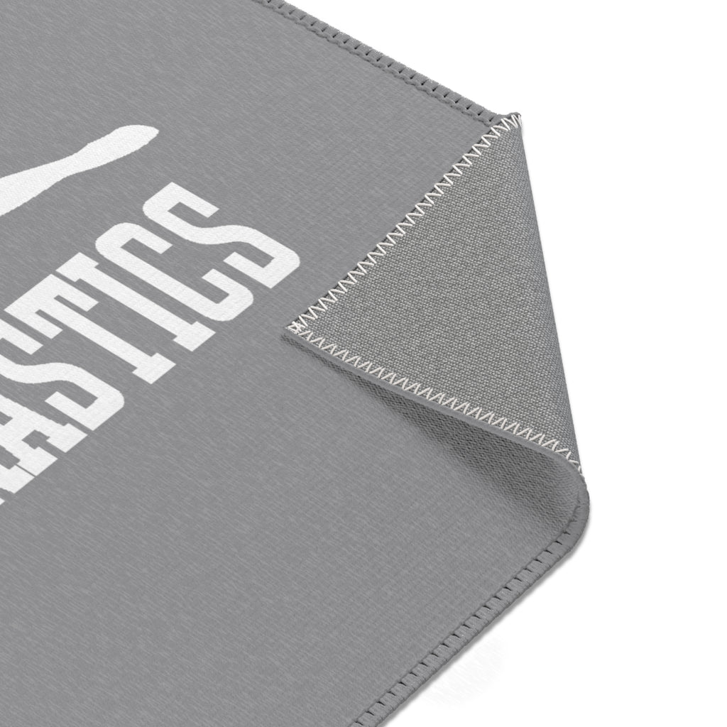 Peace, Love, Gymnastics-Grey (Area Rugs)