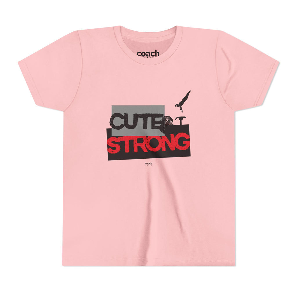 Cute & Strong Youth Short Sleeve Tee - Red/Black