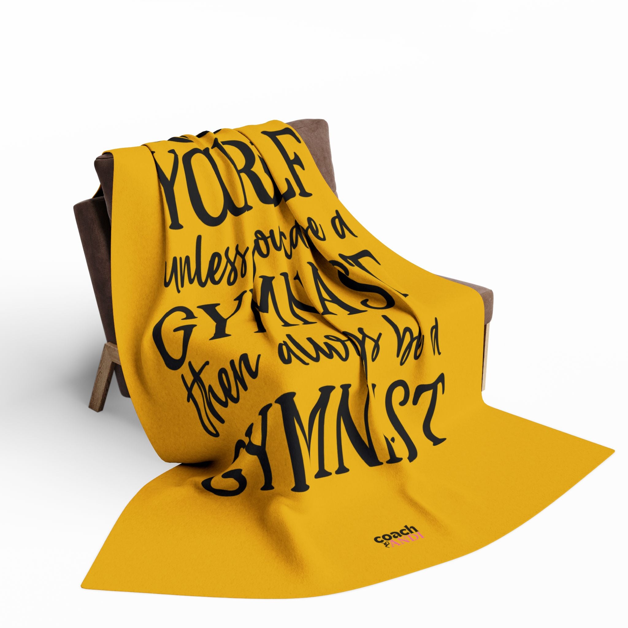 Always Be A Gymnast-Goldenrod (Arctic Fleece Blanket)