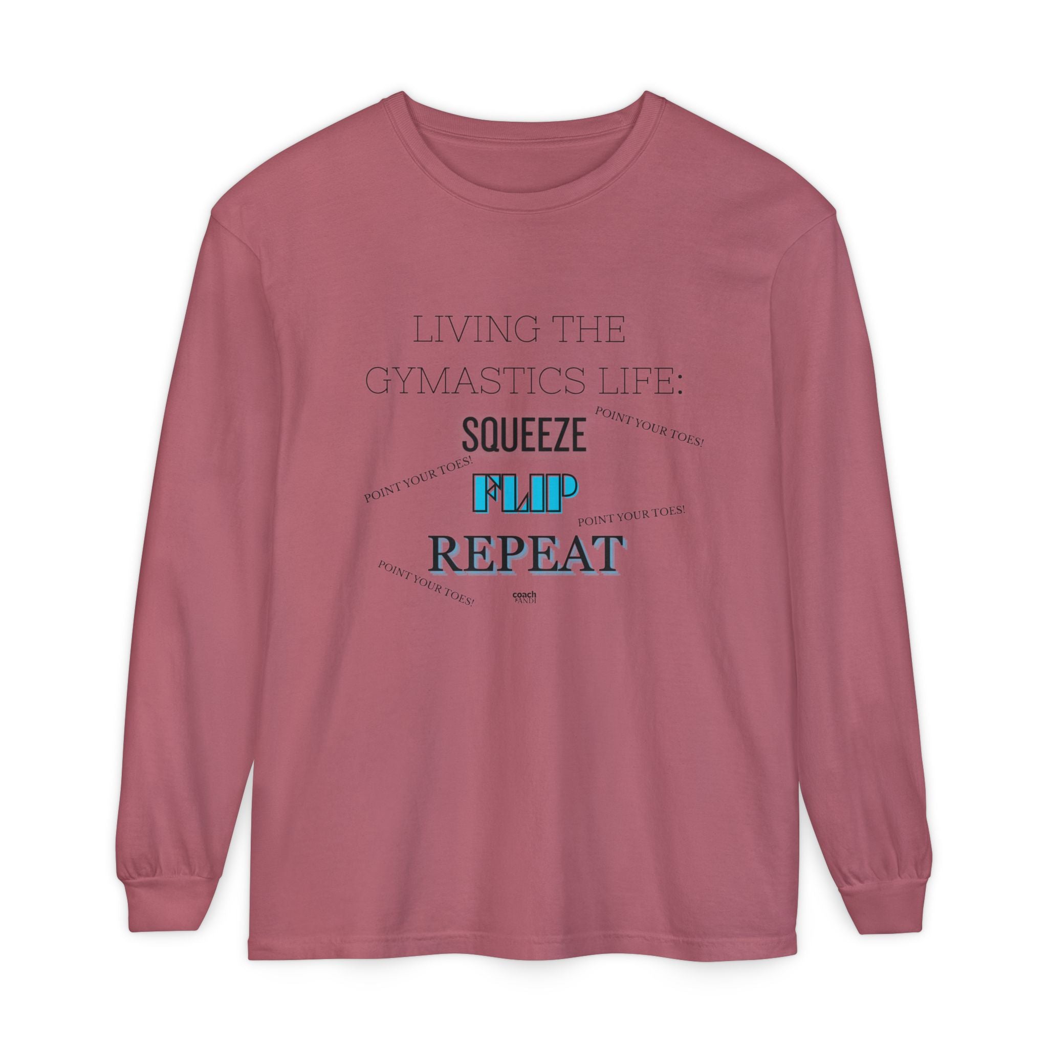 Squeeze Flip Repeat -Teal (Adult Longsleeve Shirt)