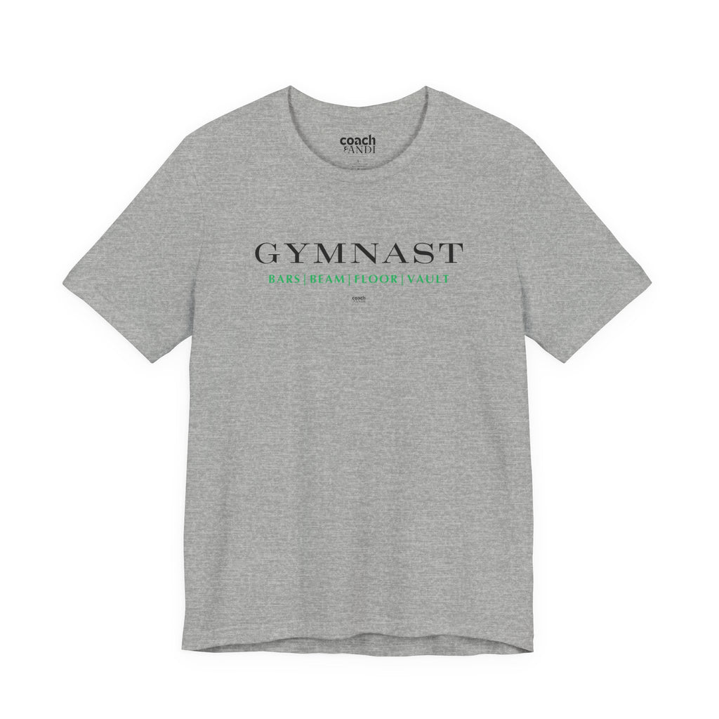 GYMNAST (Bars Beam Floor Vault) Tshirt - Green (Adult)