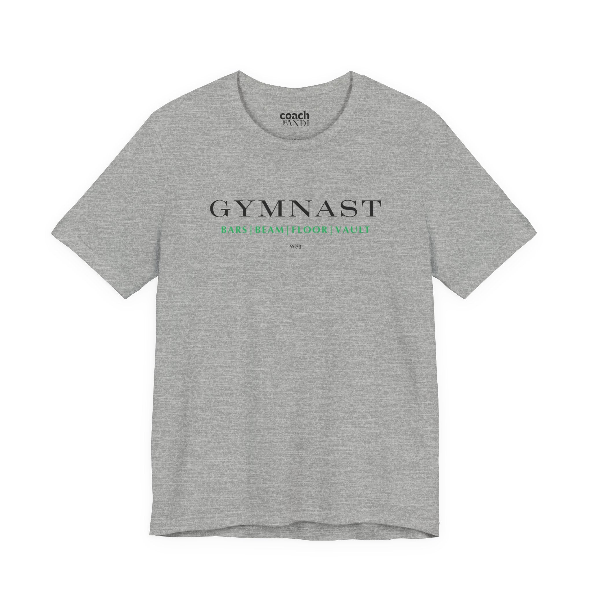 GYMNAST (Bars Beam Floor Vault) Tshirt - Green (Adult)