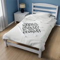 Always Be A Gymnast-White (Velveteen Plush Blanket)