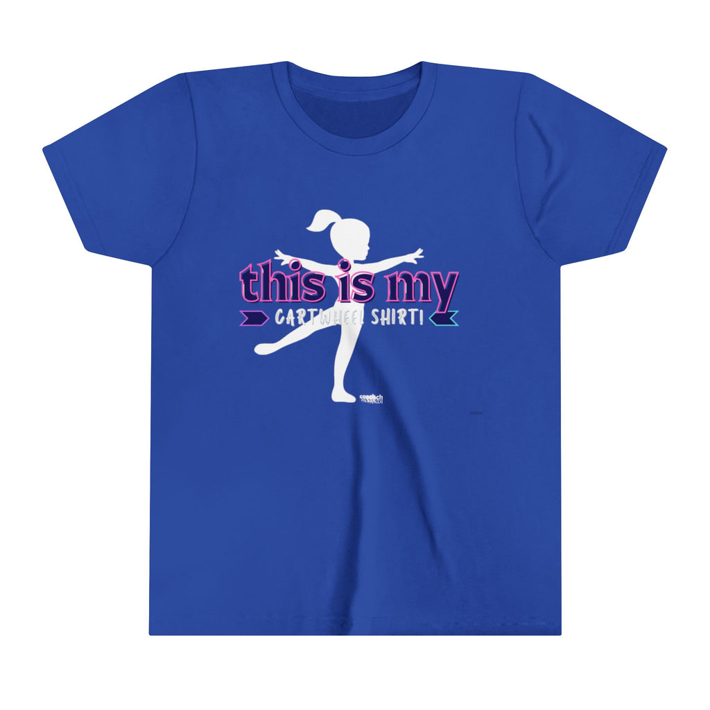 My Cartwheel Shirt-Navy/Pink (Youth Short Sleeve Tee)