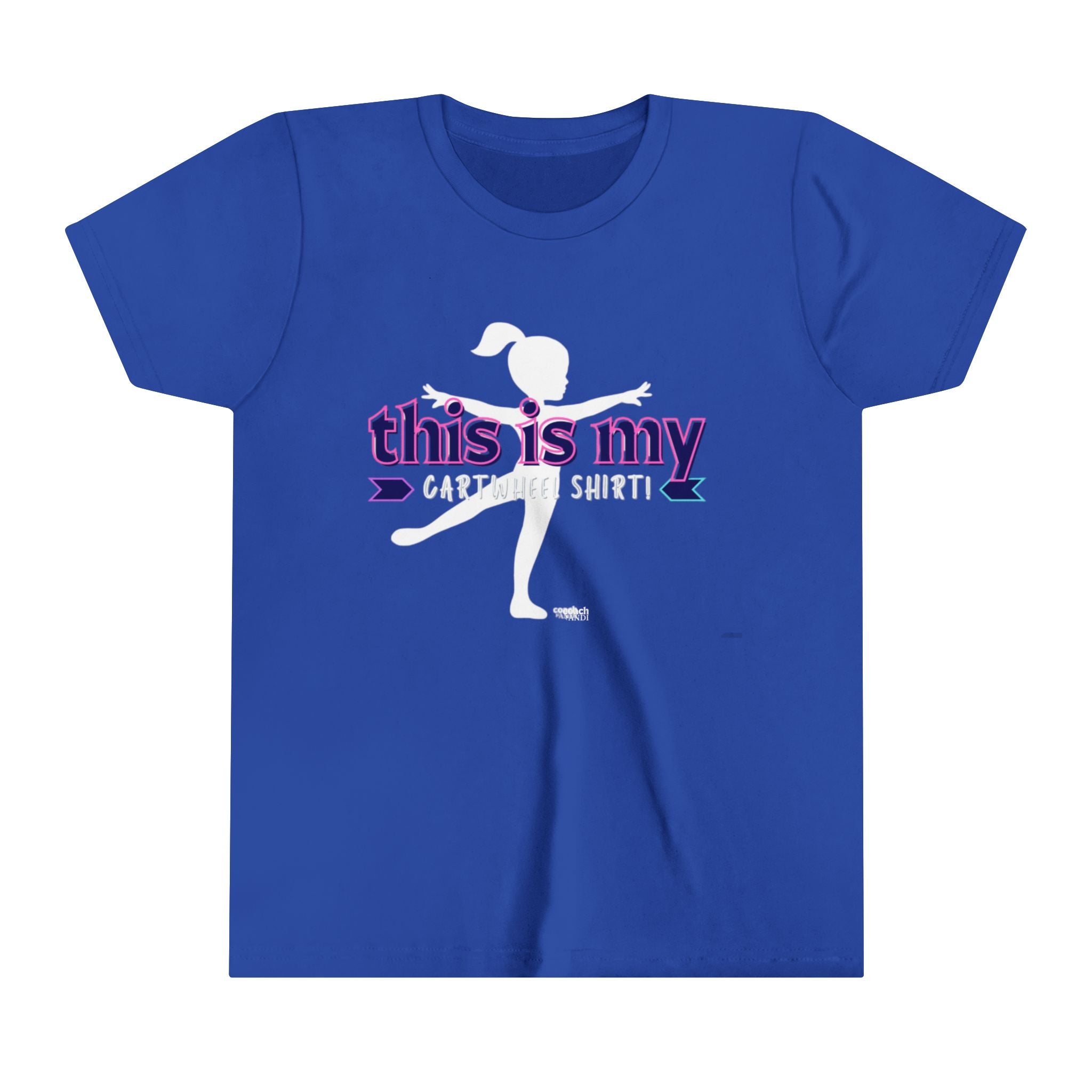 My Cartwheel Shirt-Navy/Pink (Youth Short Sleeve Tee)