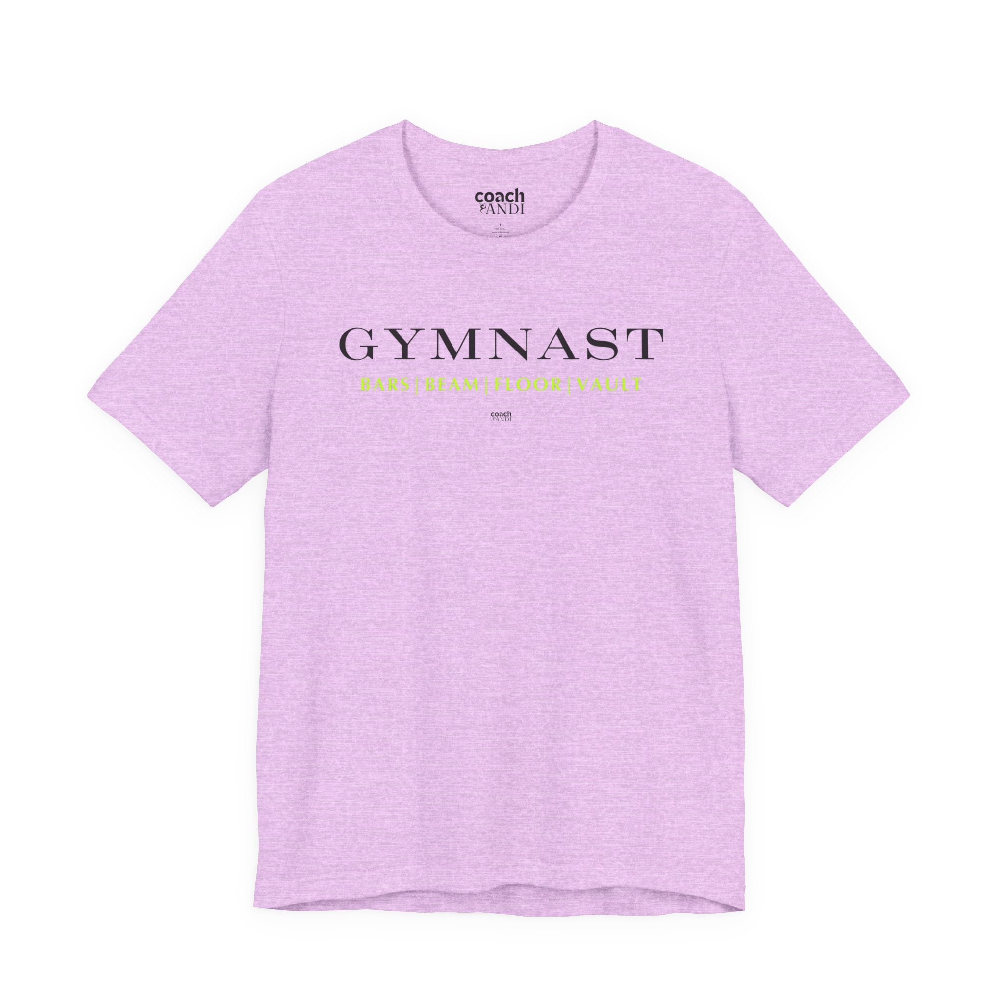 GYMNAST (Bars Beam Floor Vault) Tshirt - Lime (Adult)