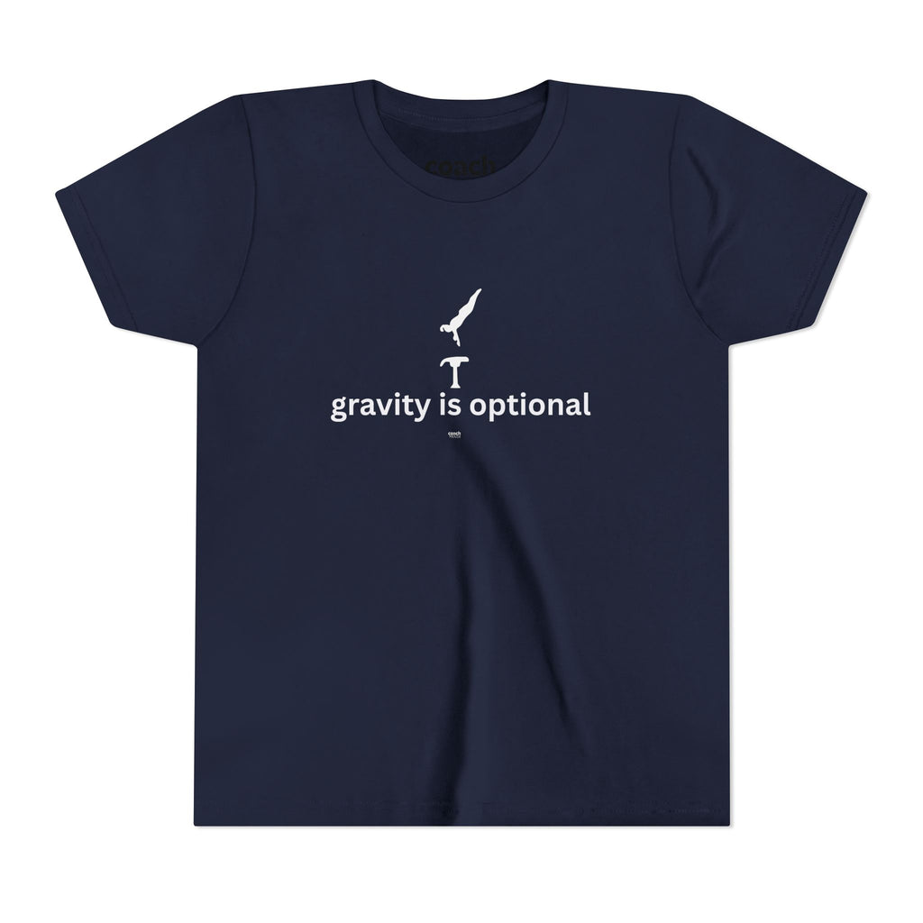 Gravity is Optional Tshirt - White Font (Youth)