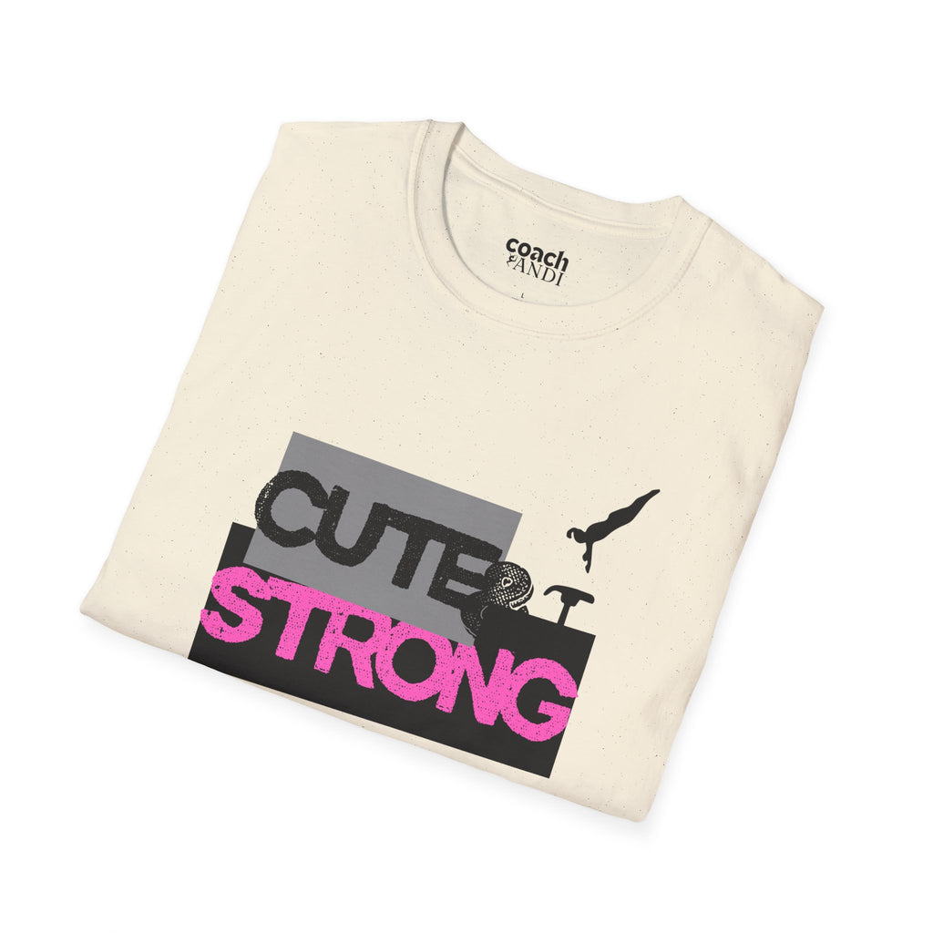 Cute & Strong Tshirt - Pink/Black (Adult)