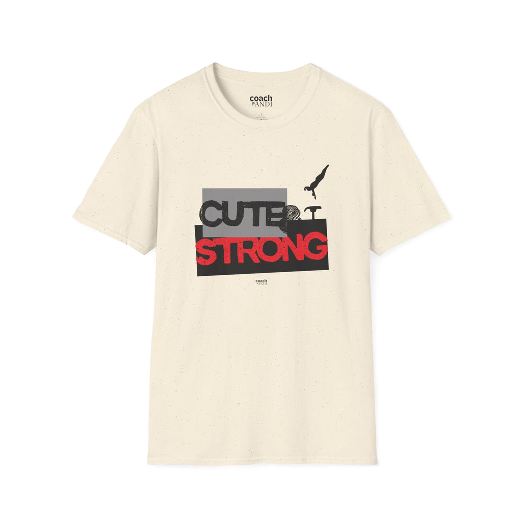Cute & Strong Tshirt - Red/Black (Adult)