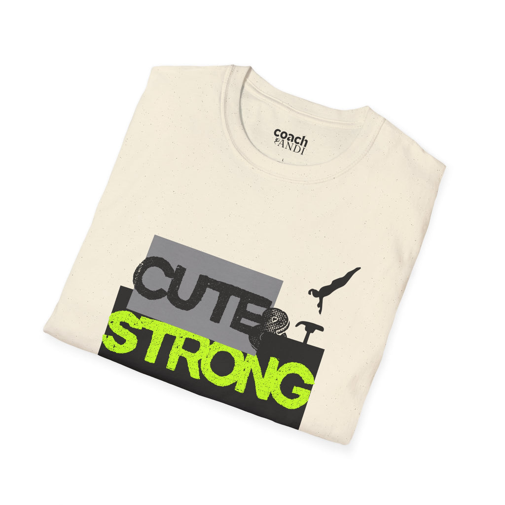 Cute & Strong Tshirt - Lime/Black (Adult)
