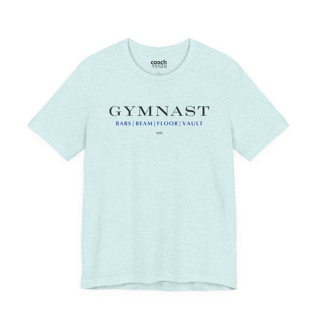 GYMNAST (Bars Beam Floor Vault) Tshirt - Blue (Adult)