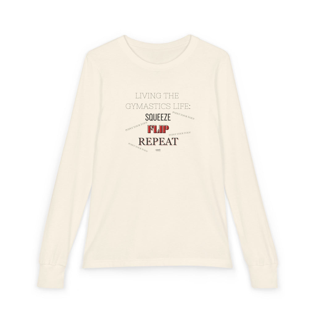 Squeeze Flip REPEAT Long Sleeve Shirt -Red(Youth)