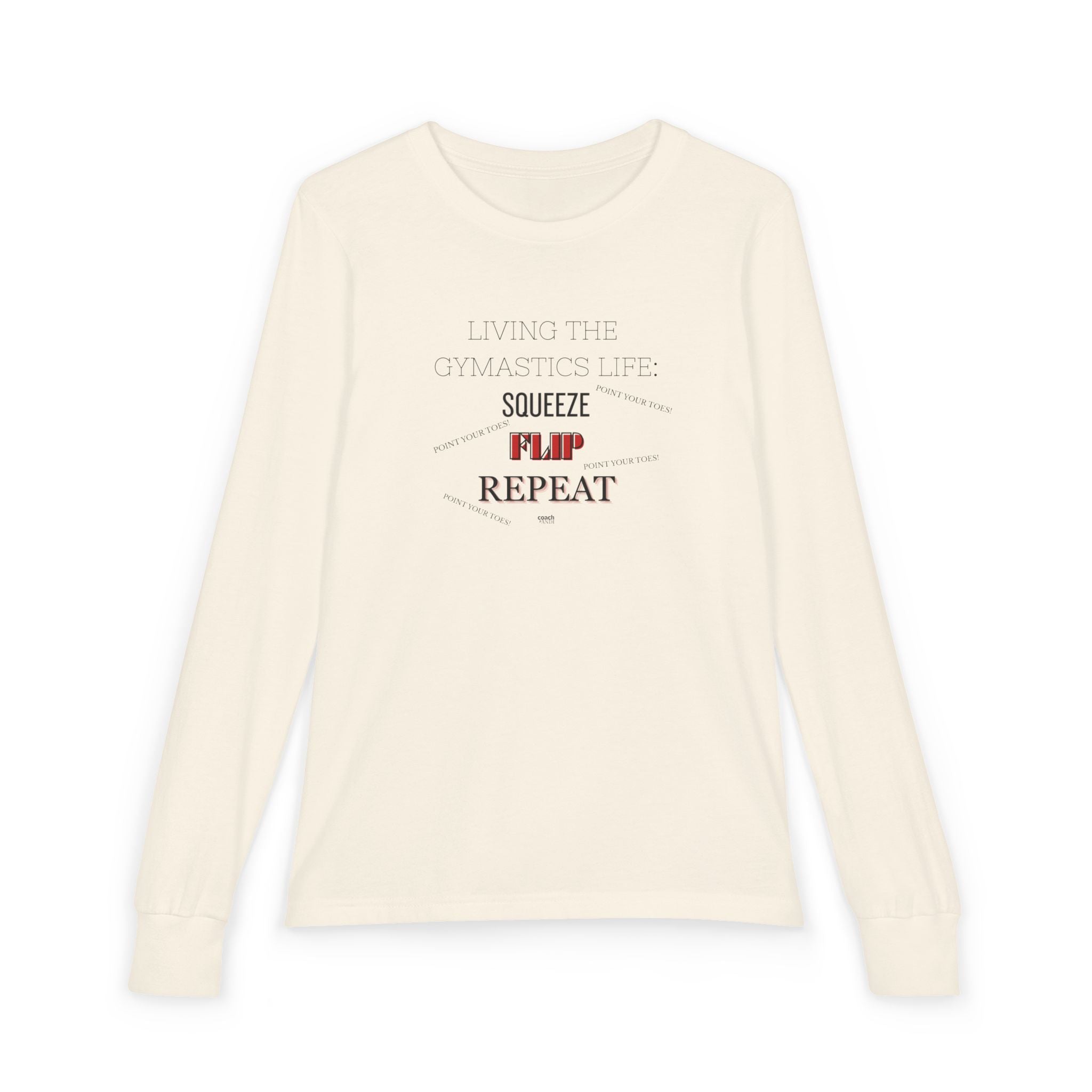 Squeeze Flip REPEAT Long Sleeve Shirt -Red(Youth)