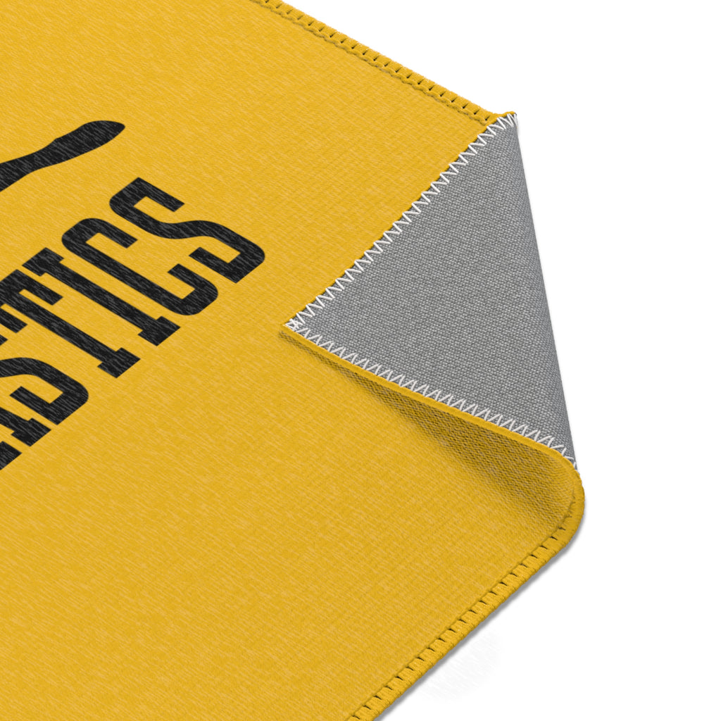 Peace, Love, Gymnastics-Goldenrod (Area Rugs)
