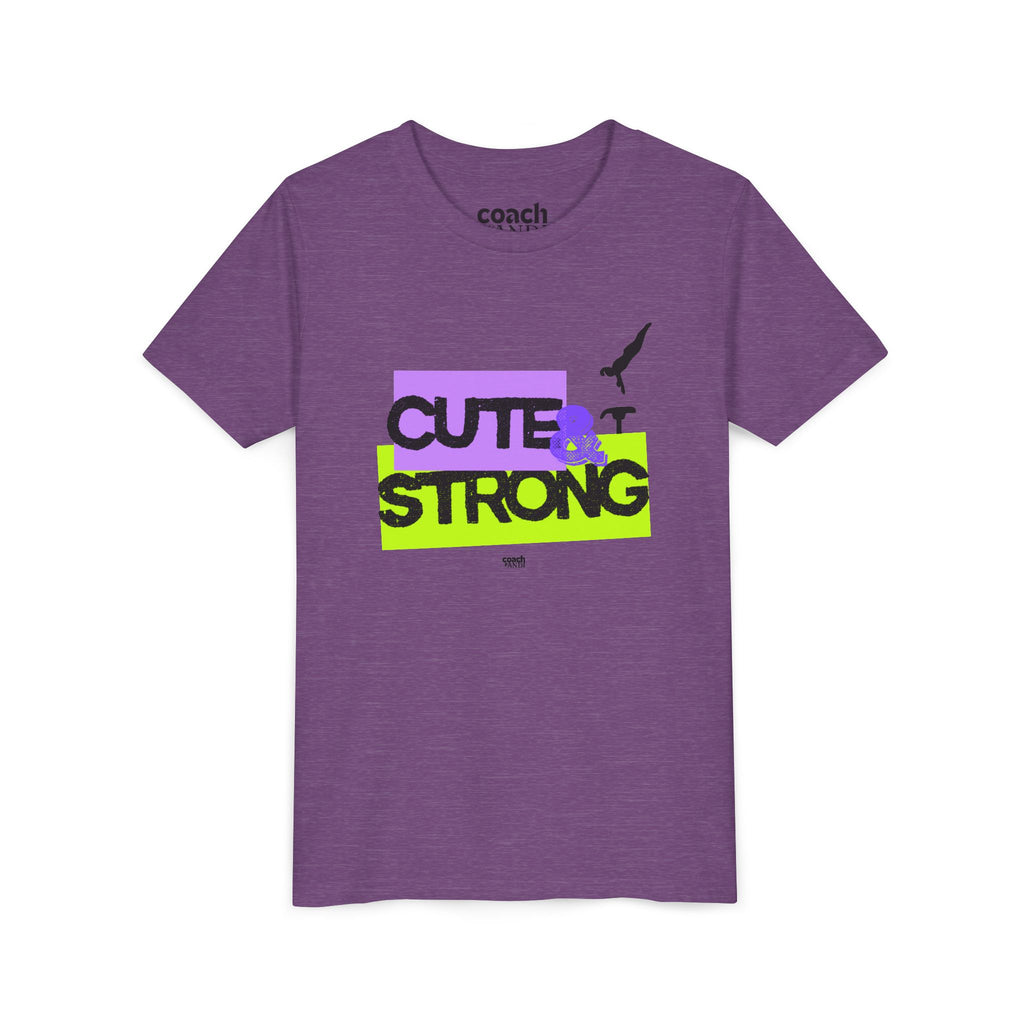 Cute & Strong Youth Short Sleeve Tee - Lavender/Lime
