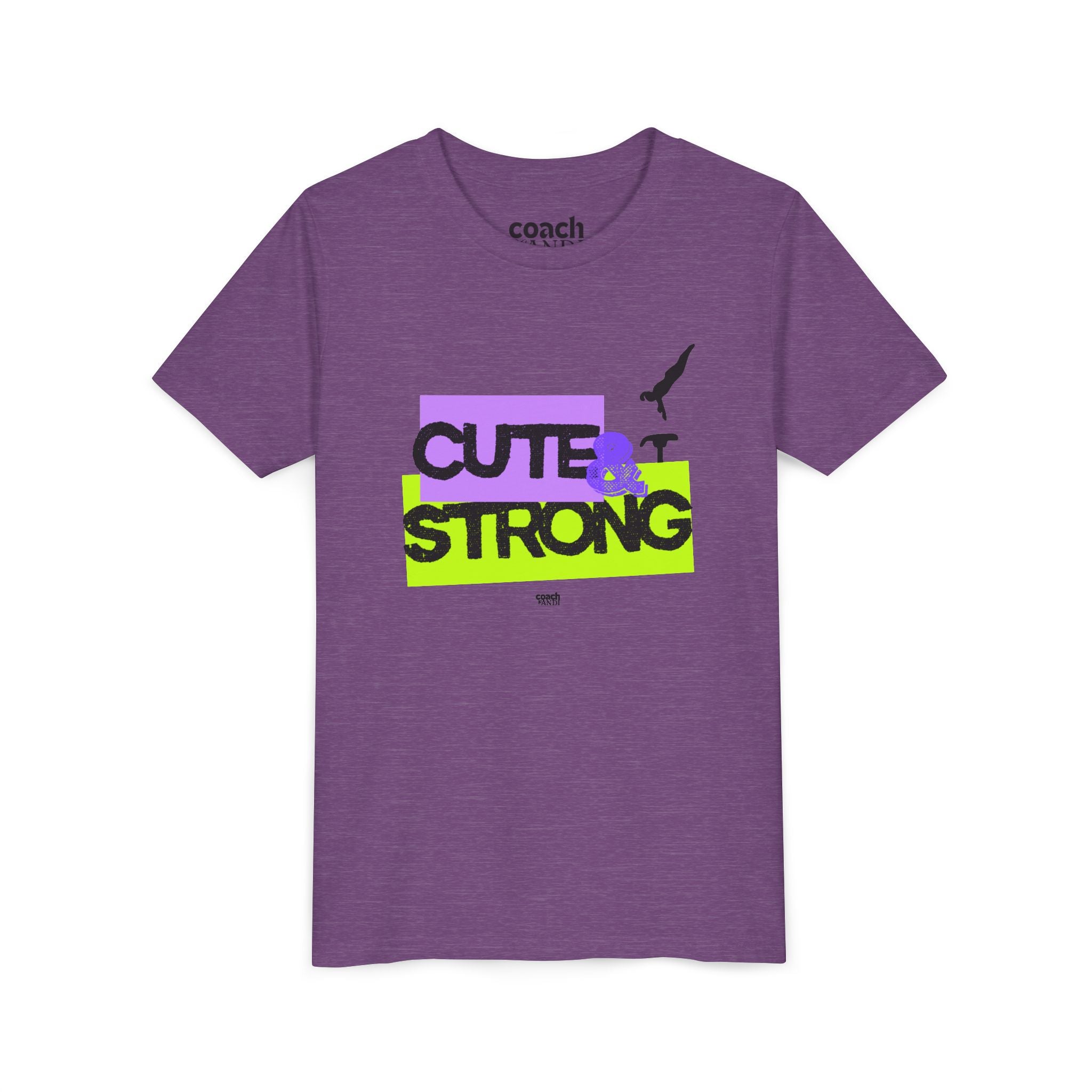 Cute & Strong Youth Short Sleeve Tee - Lavender/Lime