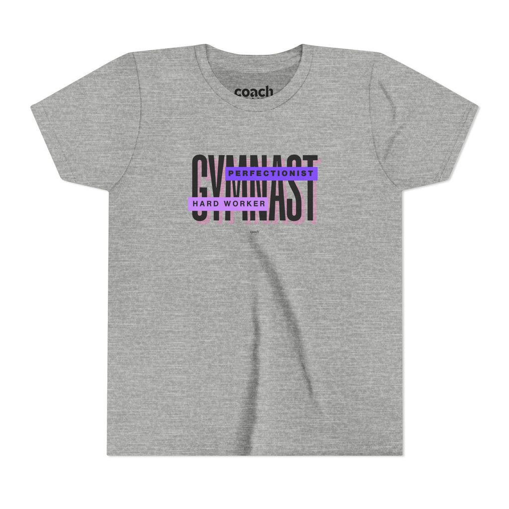 Gymnast Hard Worker Tshirt - Purple (Youth)