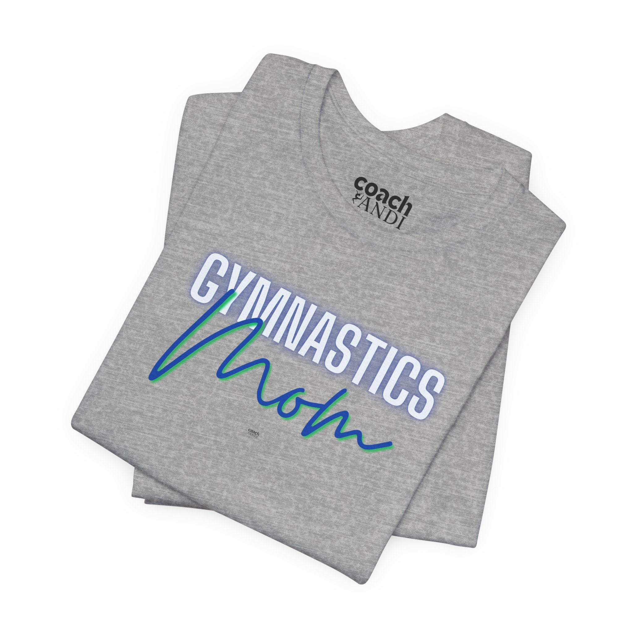 Glow Gym Mom Tshirt - Blue/Green (Adult)