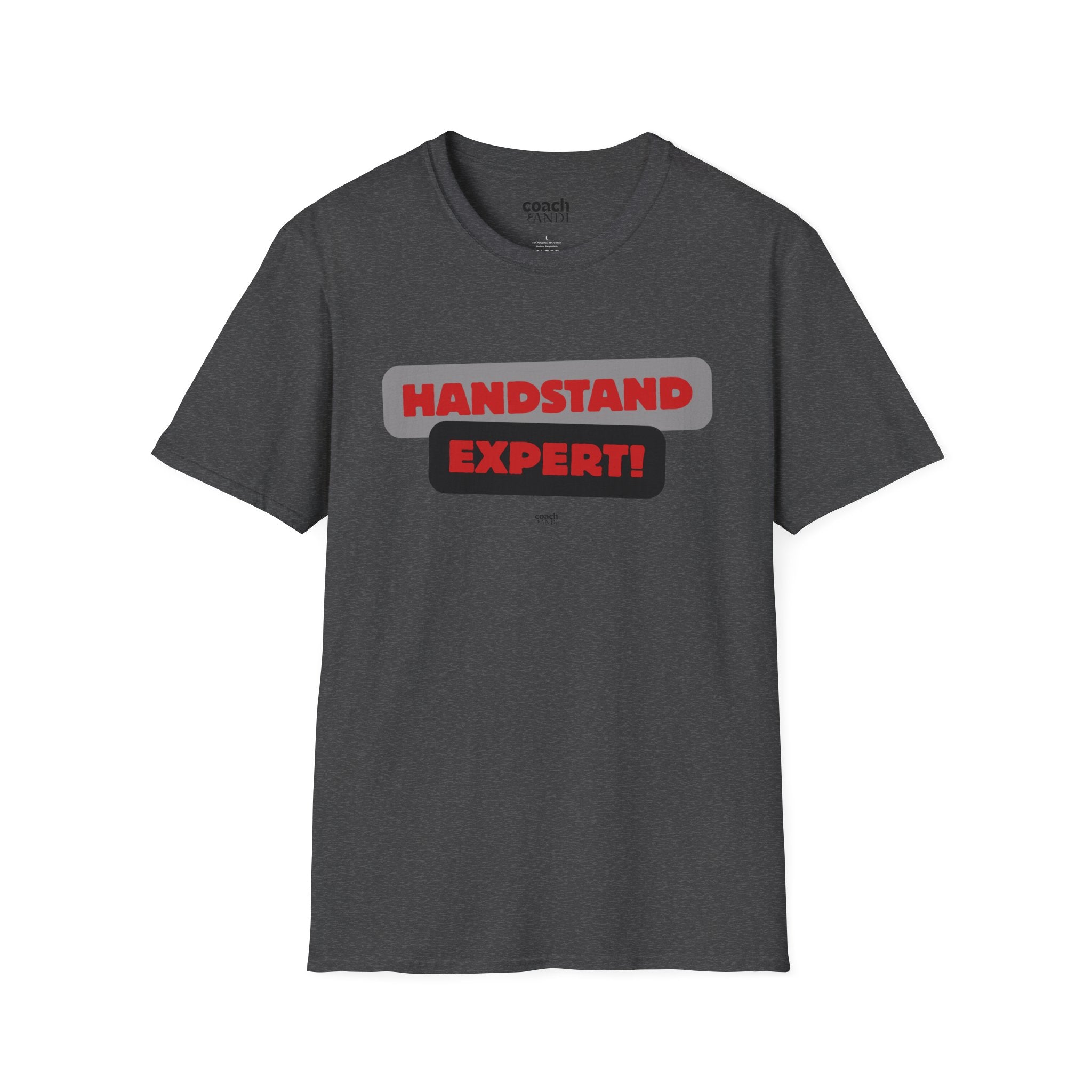 Handstand Expert Tshirt - Red/Black (Adult)