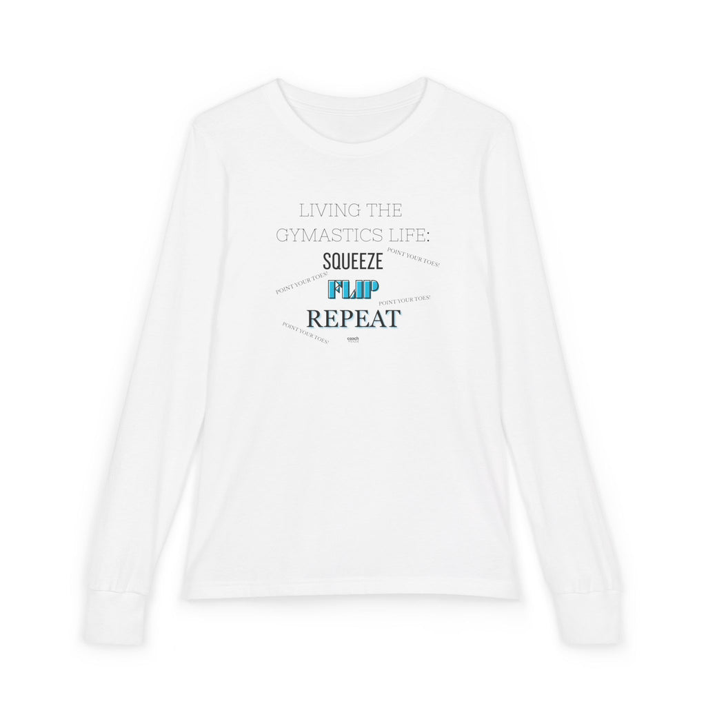 Squeeze Flip REPEAT Long Sleeve Shirt - Aqua (Youth)