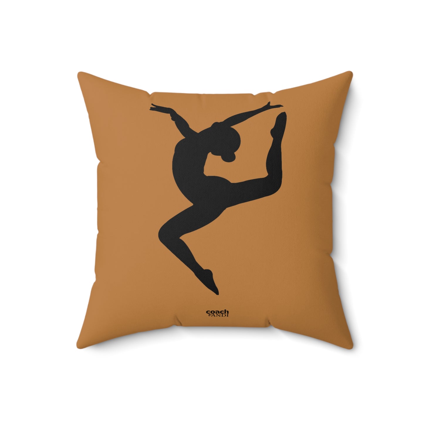 Always Be A Gymnast-Lt Brown (Spun Polyester Square Pillow)