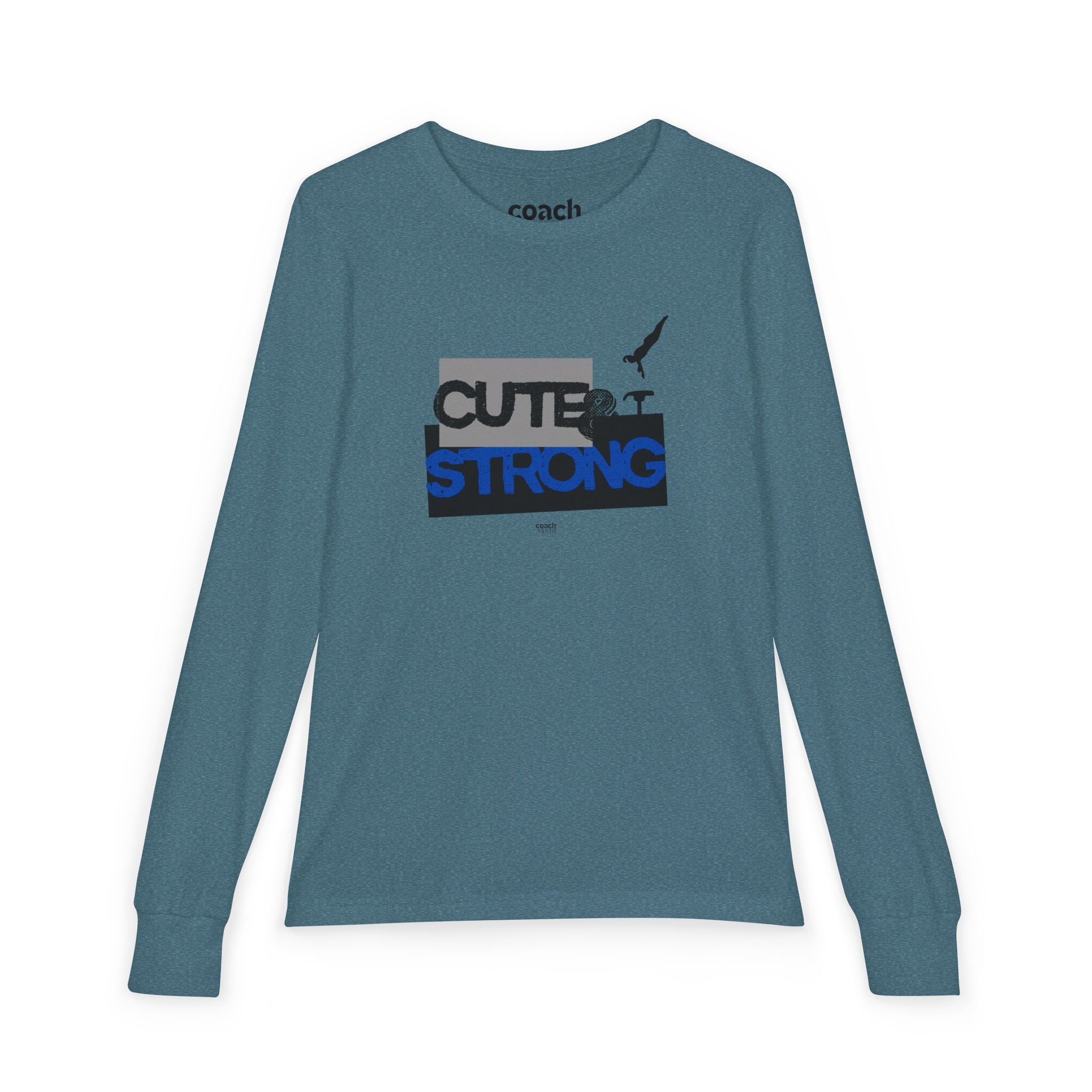 Cute & Strong Long Sleeve Shirt - Blue/Black (Youth)
