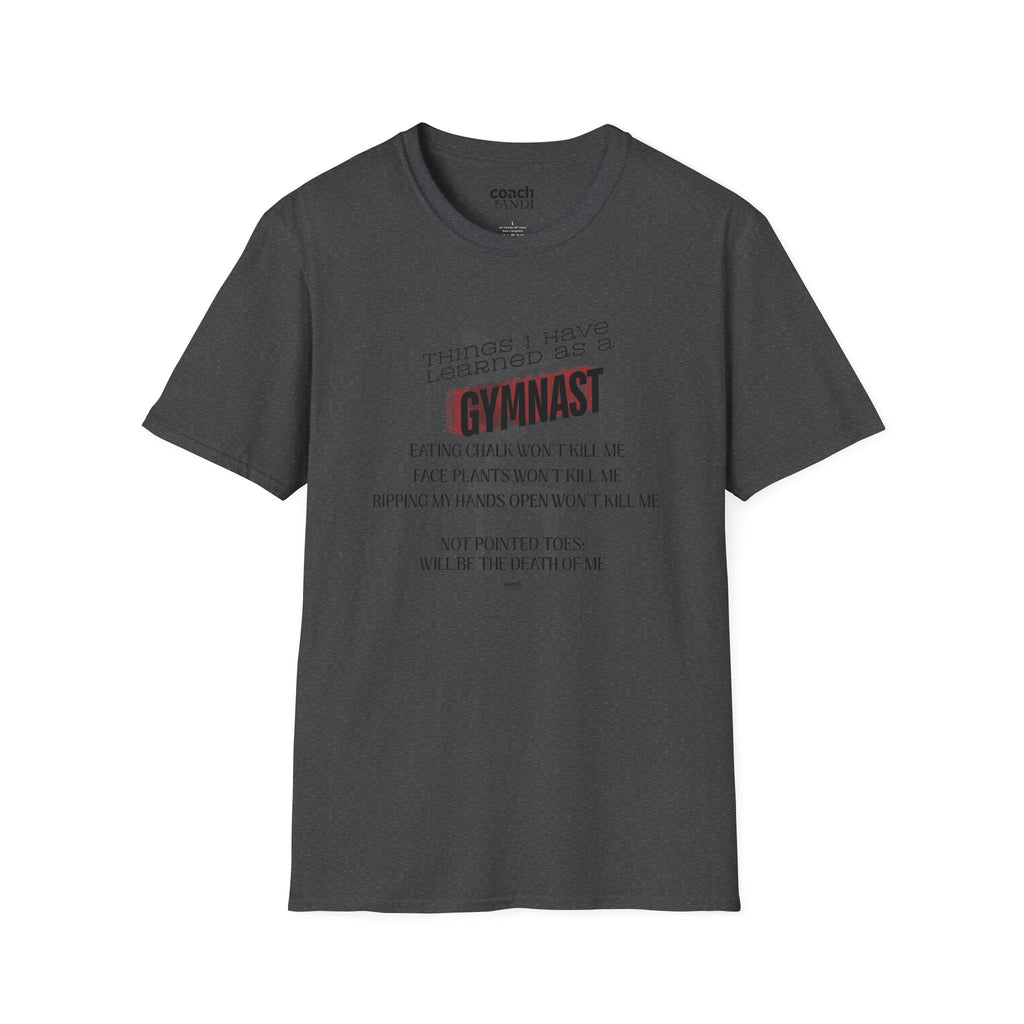 Things I Learned as a Gymnast Tshirt - Red (Adult)