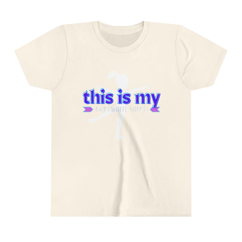 My Cartwheel Shirt-Purple/Turquoise (Youth Short Sleeve Tee)