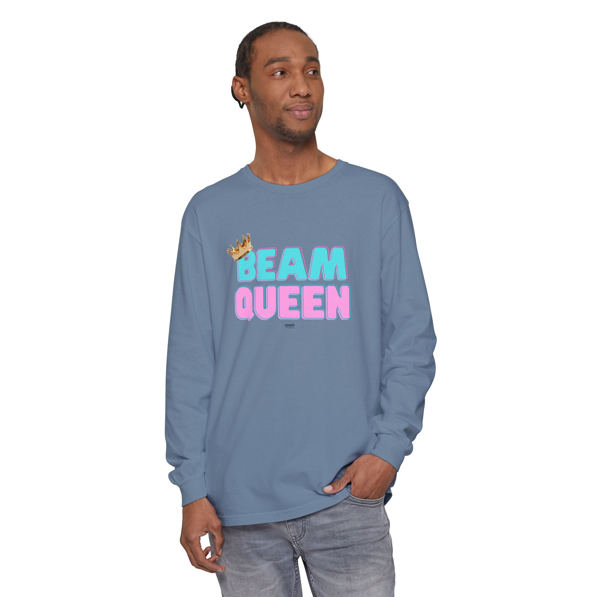 Beam Queen - Aqua/Pink (Adult Longsleeve Shirt)
