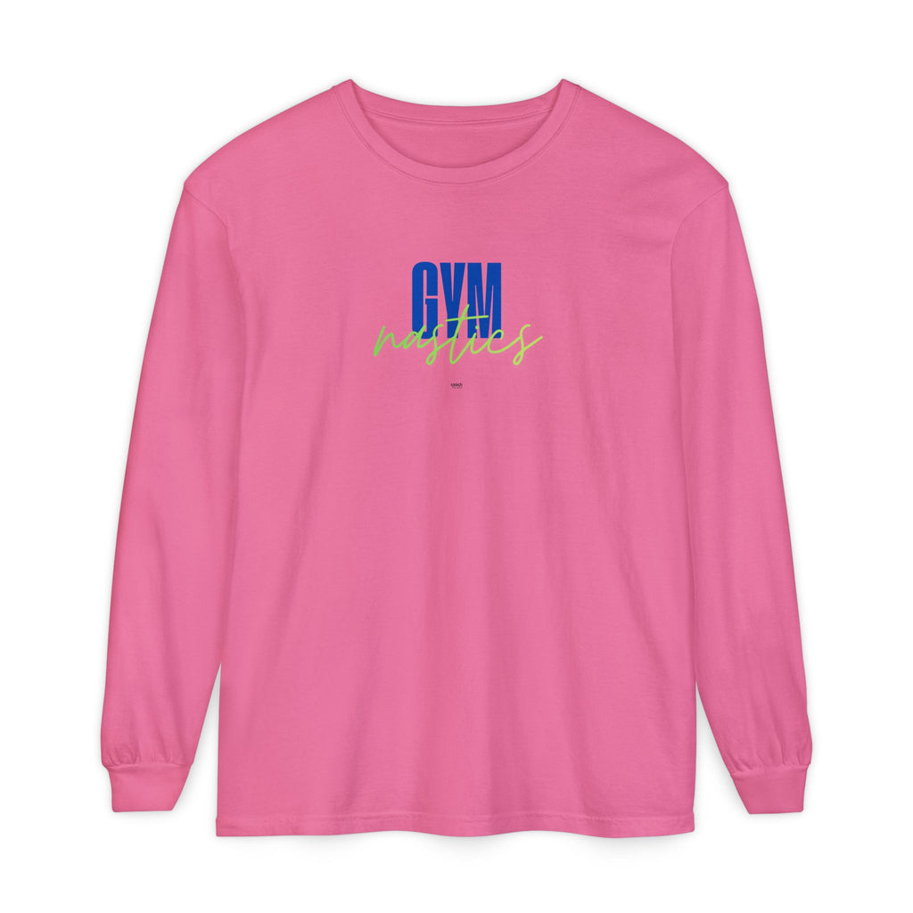 GYMnastics Long Sleeve Shirt - Blue/Lime (Adult)
