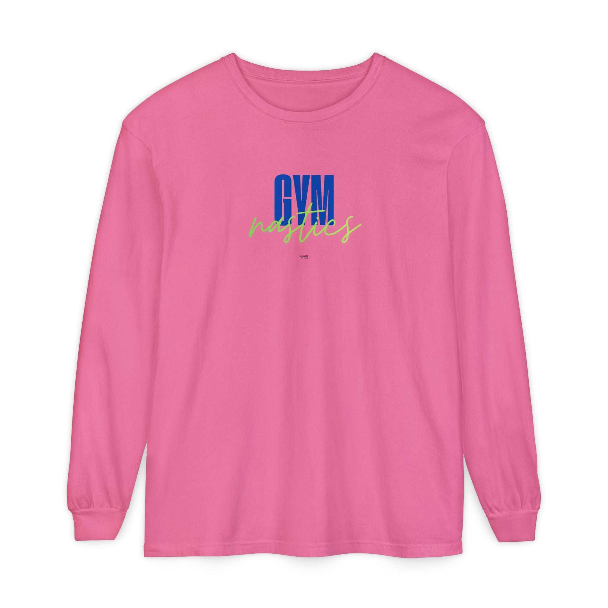 GYMnastics Long Sleeve Shirt - Blue/Lime (Adult)