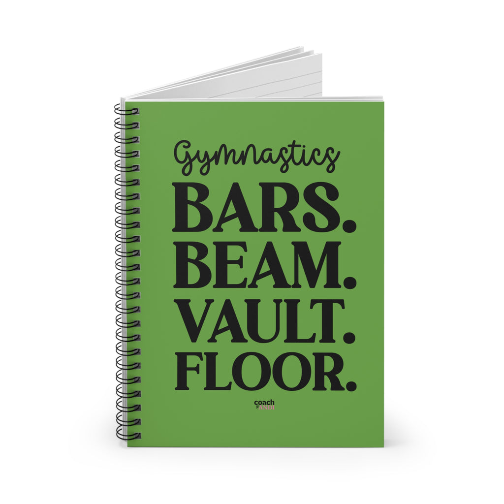 Gymnastics Events-Green (Spiral Notebook - Ruled Line)