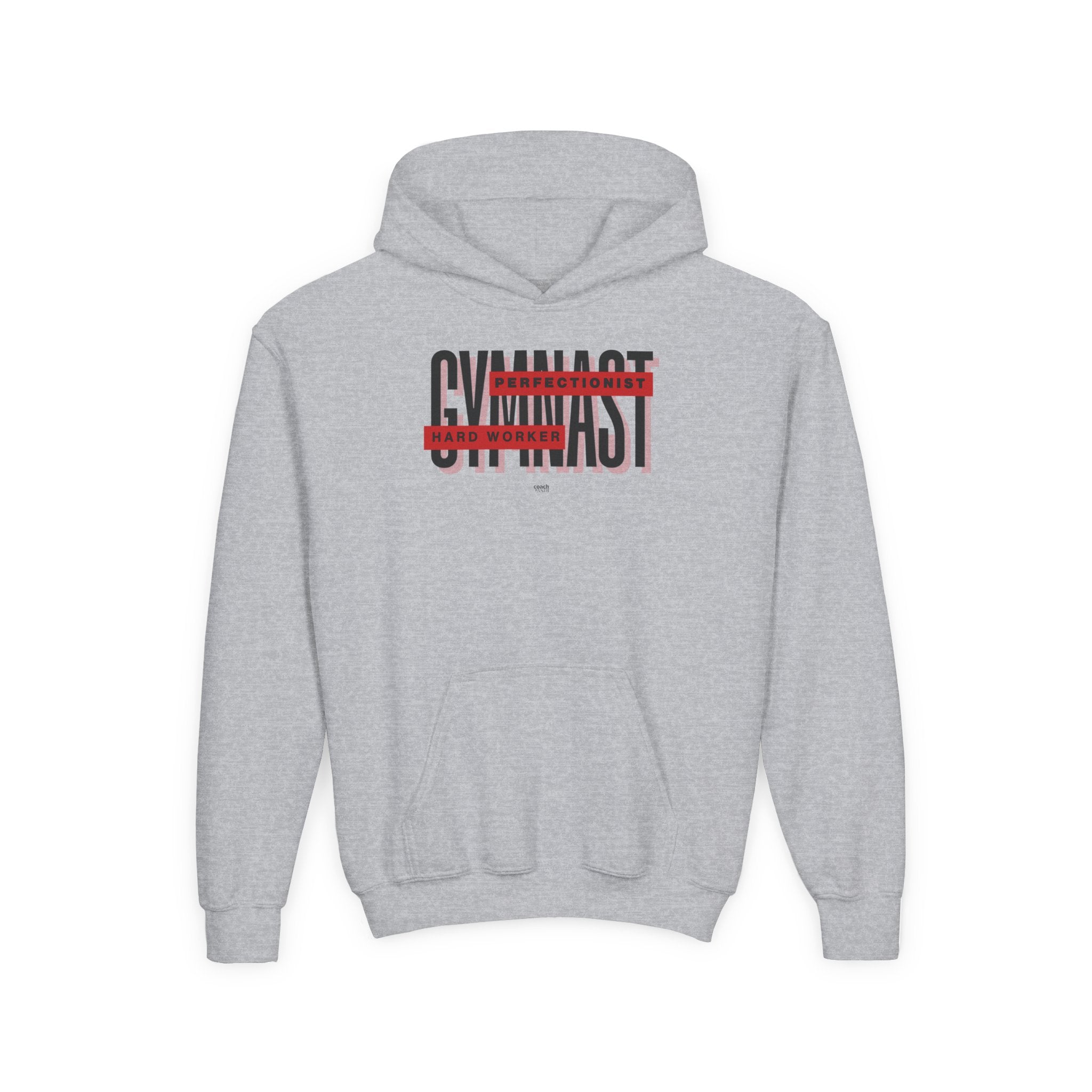 Gymnast Hard Worker Hoodie - Red (Youth)
