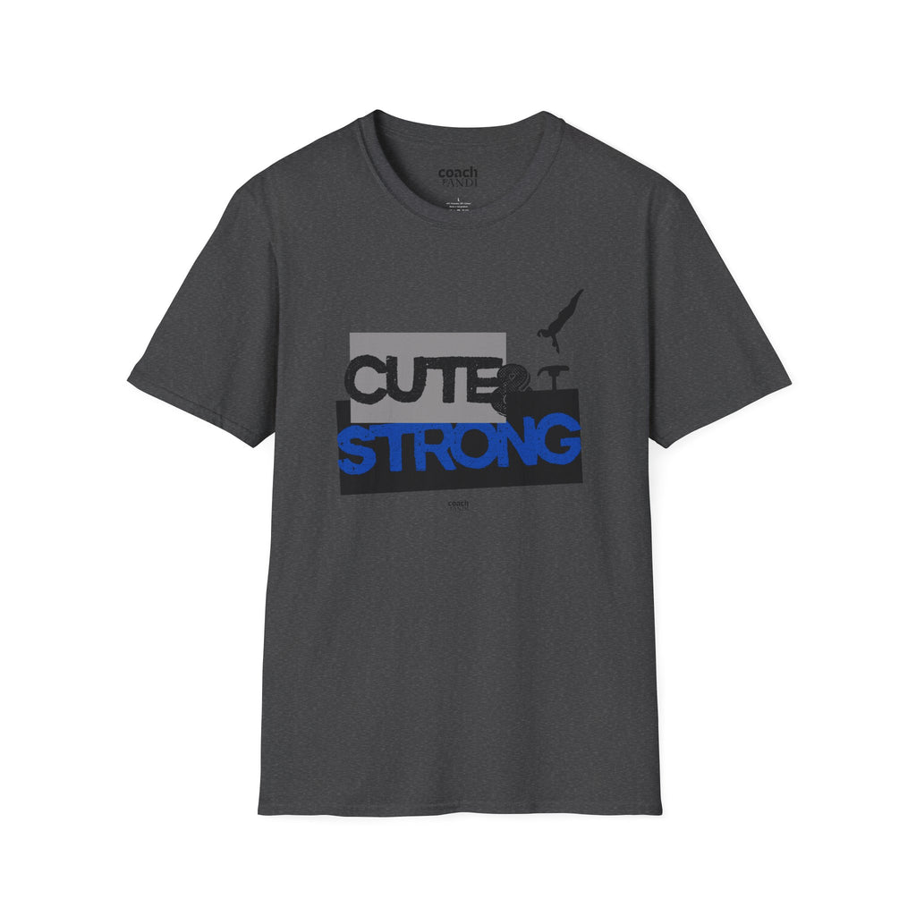 Cute & Strong Tshirt - Purple/Black (Adult)