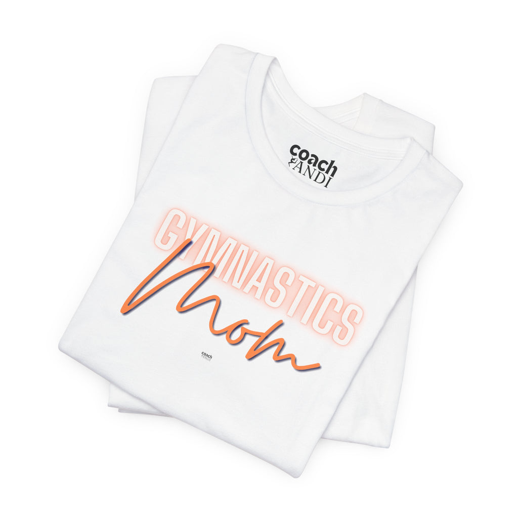 Glow Gym Mom Tshirt - Orange/Blue (Adult)
