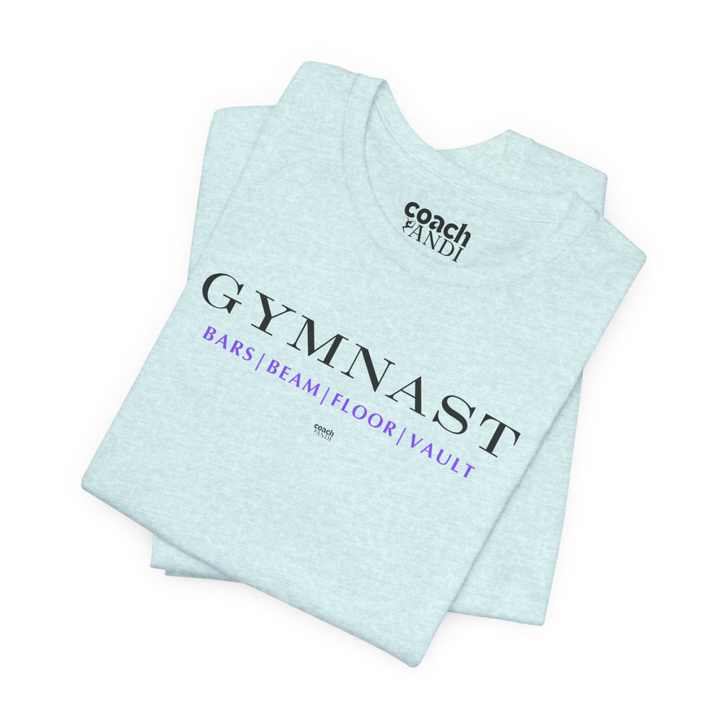 GYMNAST (Bars Beam Floor Vault) Tshirt - Purple (Adult)