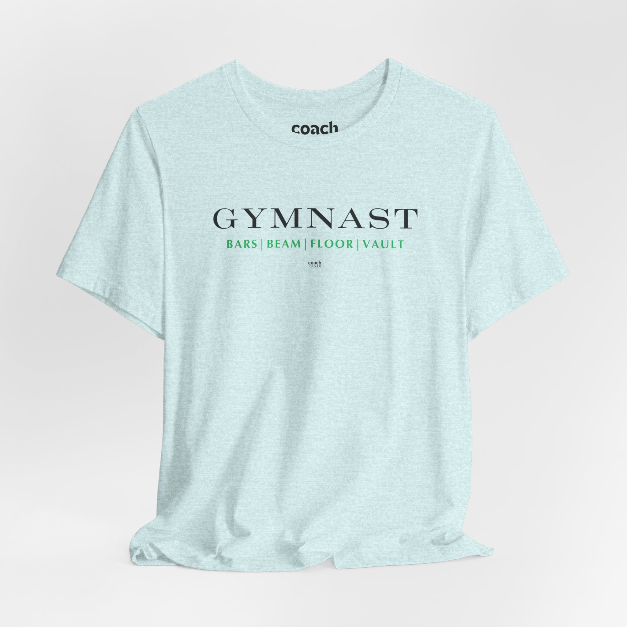 GYMNAST (Bars Beam Floor Vault) Tshirt - Green (Adult)