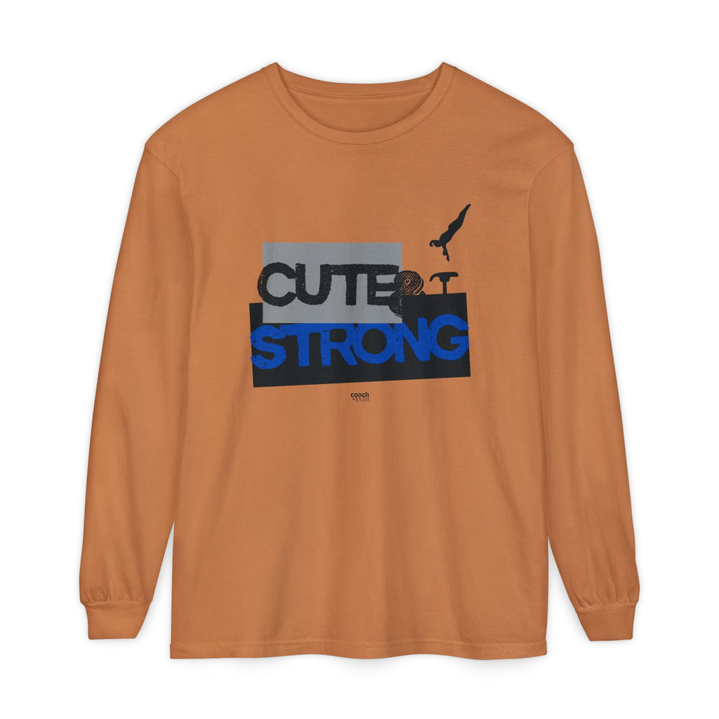 Cute & Strong - Blue/Black (Adult Long Sleeve Shirt)