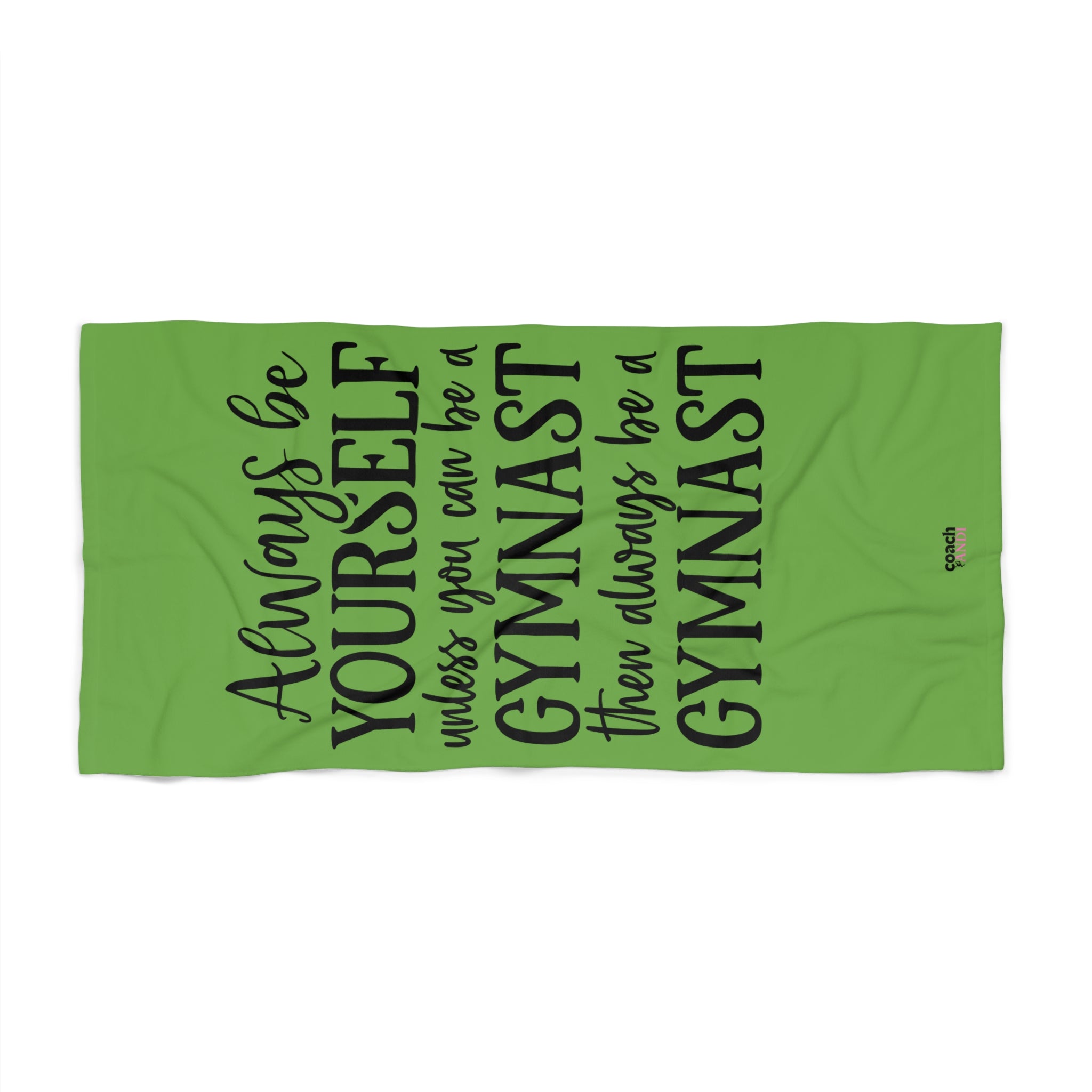 Always Be A Gymnast-Green (Beach Towel)