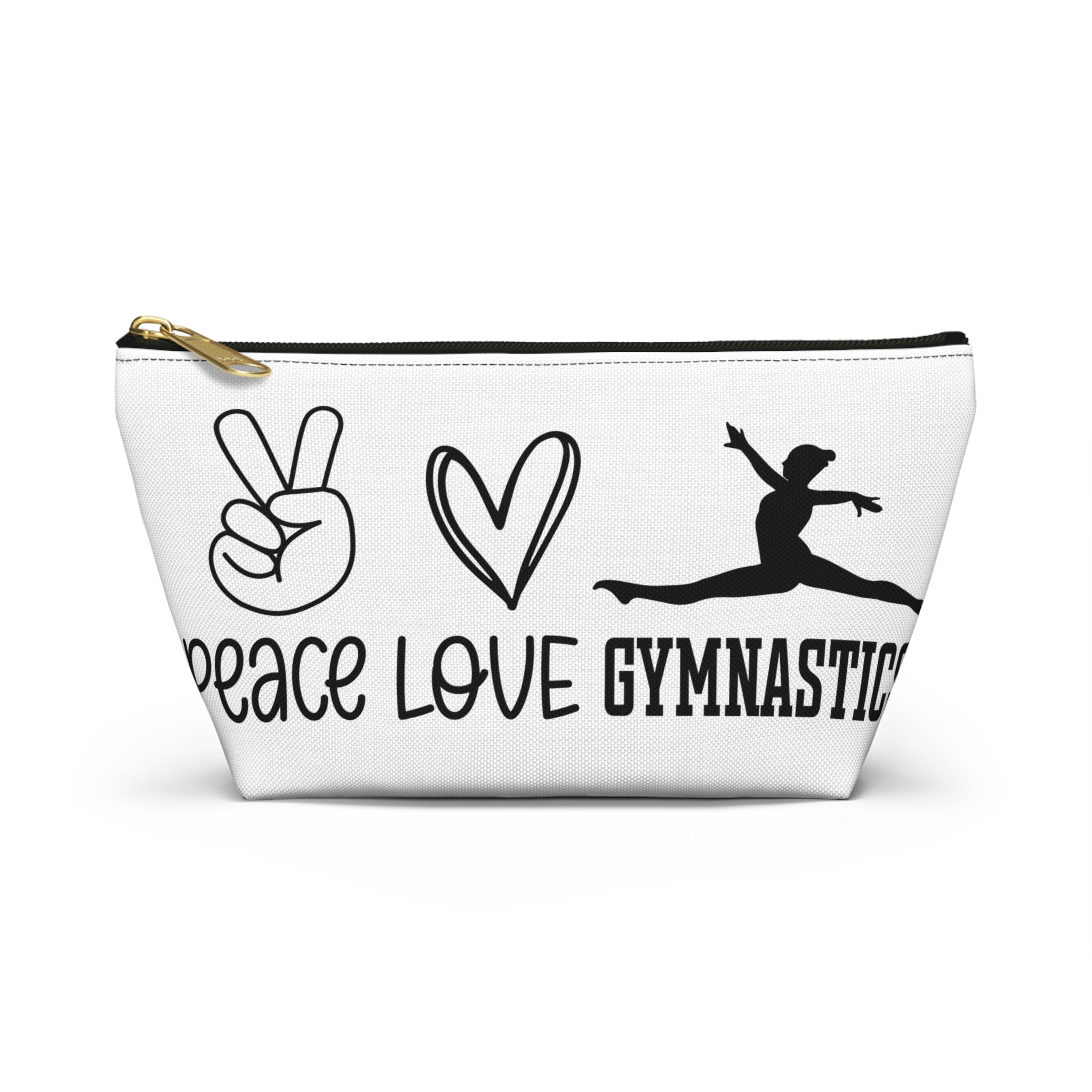 Peace, Love, Gymnastics (Accessory Pouch w T-bottom)