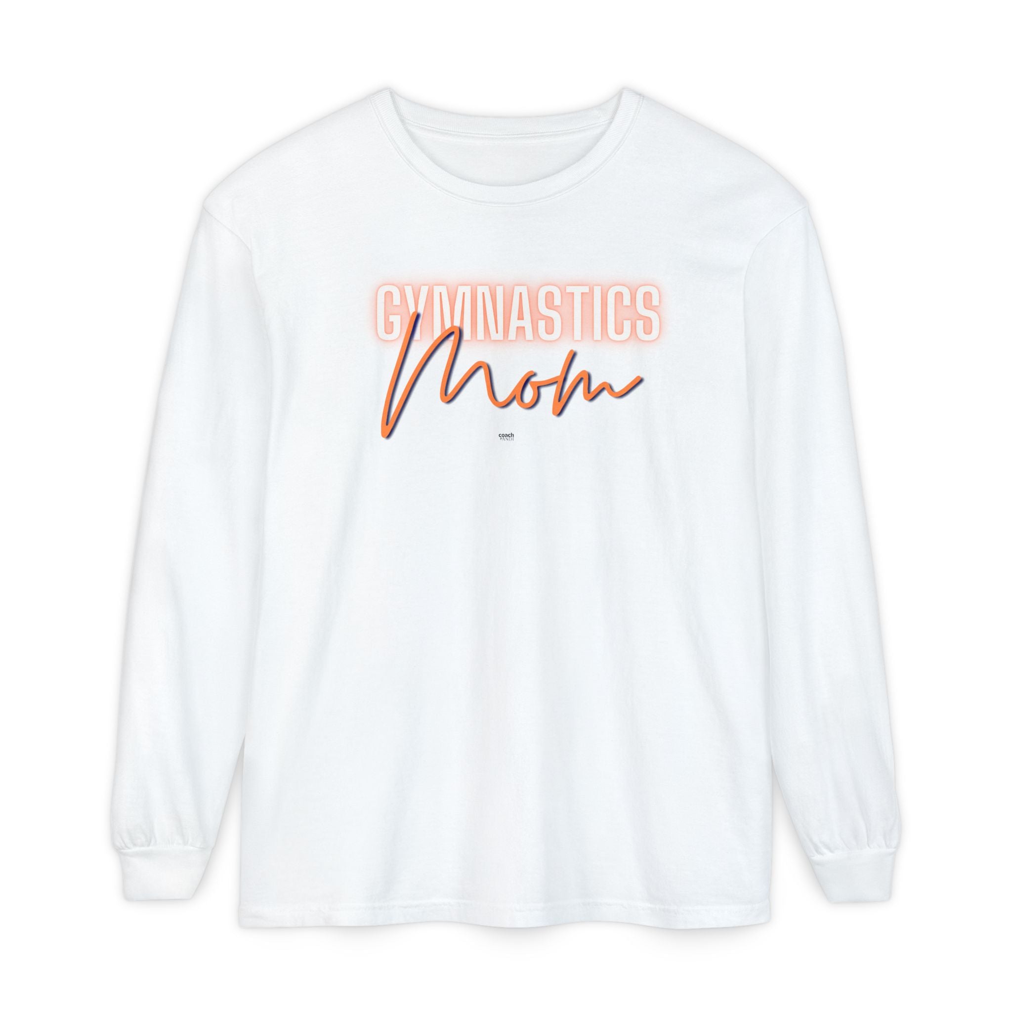 Glow Gym Mom Long Sleeve Shirt - Orange/Blue (Adult)