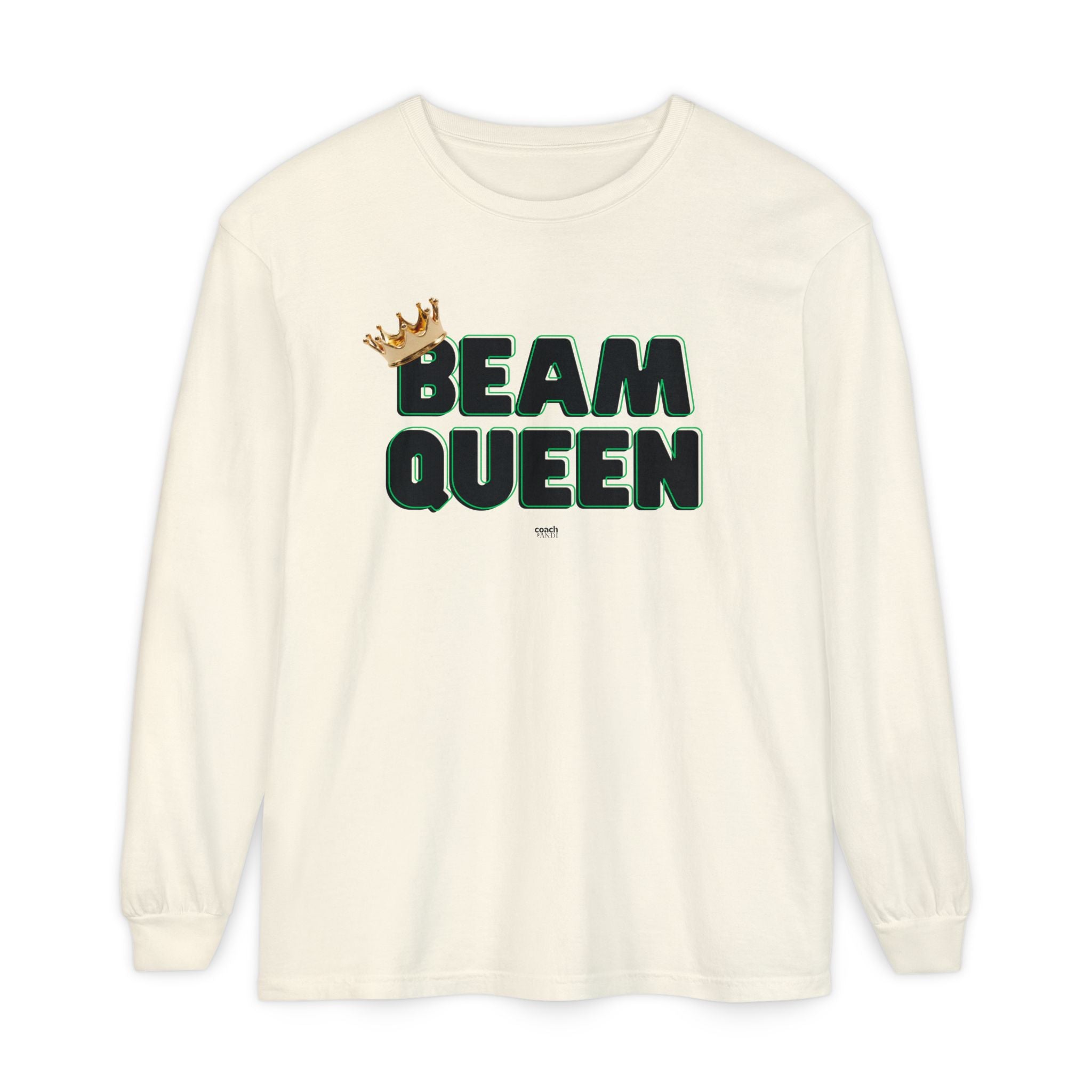 Beam Queen - Black/Green (Adult Long Sleeve Shirt)